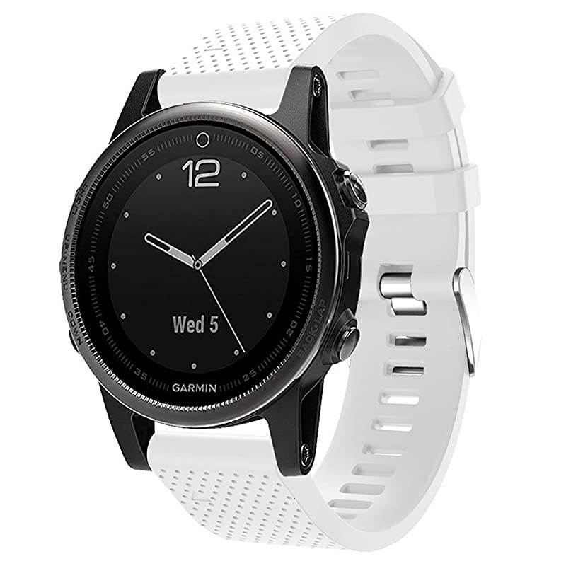 Band for Garmin Fenix 5S Fenix 6S Soft Silicone Replacement Watch Band Strap for Garmin Fenix 5SFenix 5S PlusFenix 6SFenix 6S Pro Smart Watch Fit 531 inches846 inches