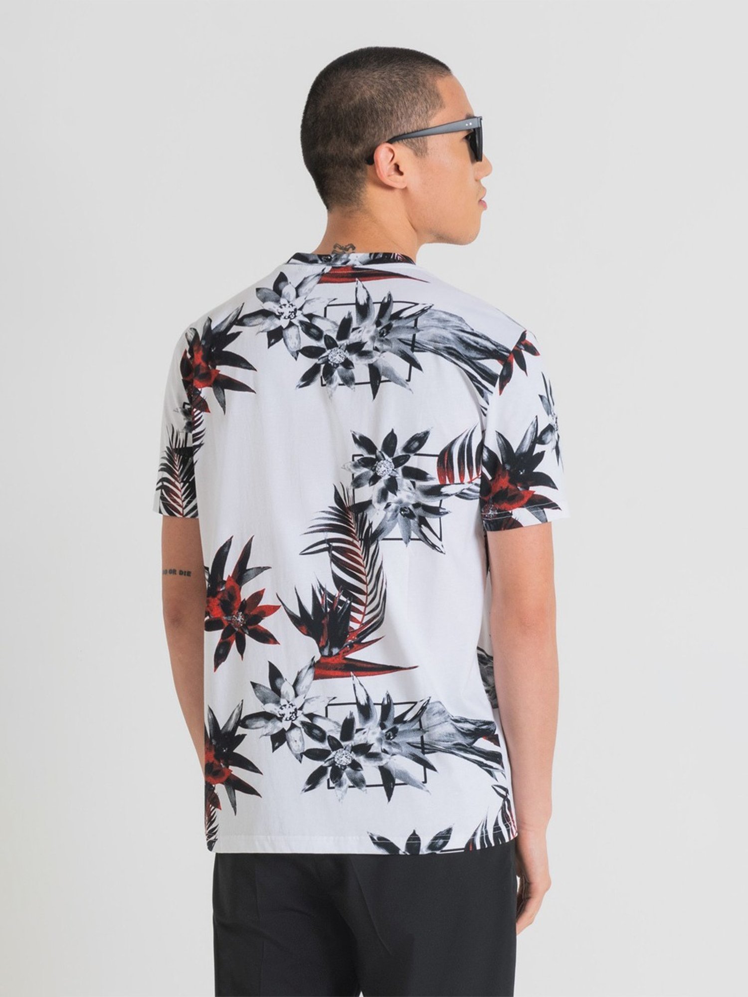 Antony Morato White Regular Fit Printed T-Shirt