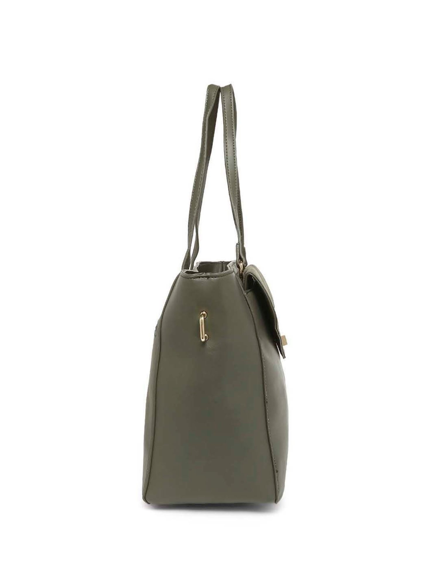 Marina Galanti Olive Solid Medium Tote Handbag