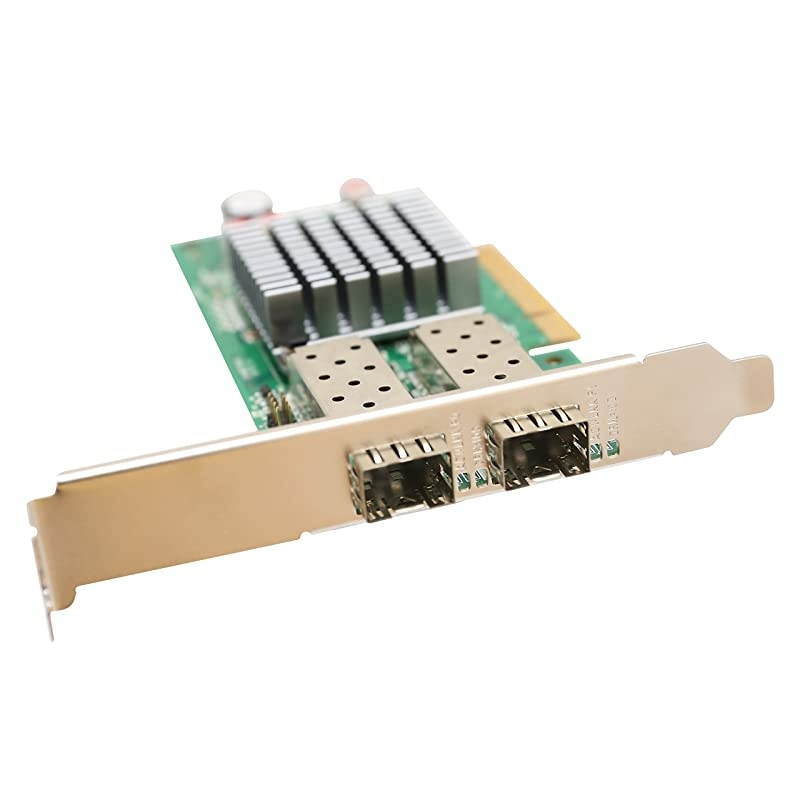 Port SFP+ 10 Gigabit Pci-E X8 NIC Network Card Intel Chipset