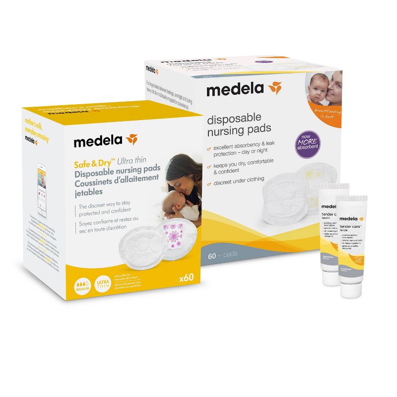 Medela Disposable Nursing Pads & Tender Care Lanolin Set