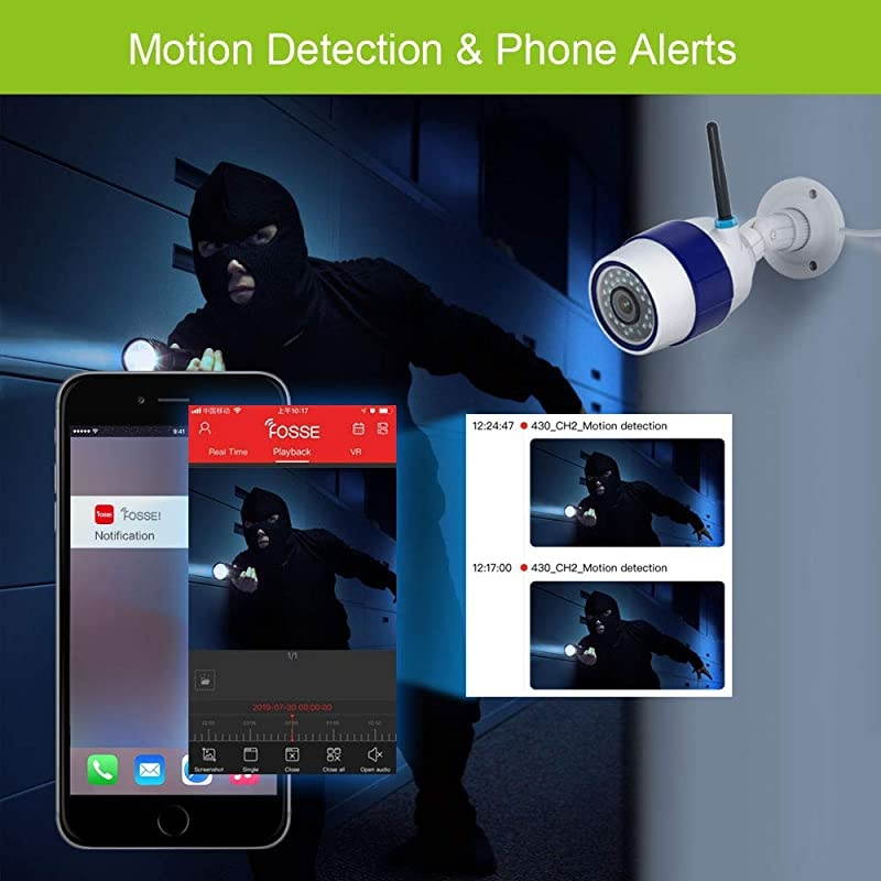 1080P Wireless Security Camera System, 8CH NVR 4Pcs Outdoor WiFi Surveillance Camera with Night Vision, Waterproof, Motion Alert, Remote Access,1TD HDD Included M430-D