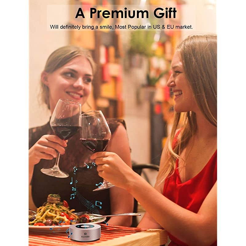 SoundAngel 3rd Gen 5W Touch Bluetooth Speaker with Waterproof Case 15h Music Louder Crystal HD Sound Premium Mini Portable Bluetooth Speaker for iPhone iPad Tablet Shower Rose Gold