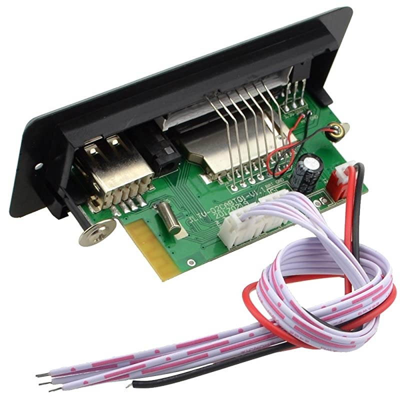 MP3 Decoder Board 12V Car Stereo Hands-Free Call Bluetooth Recording Module 7~12V Wireless TF AUX FM Radio Amplifier Remote Digital Display Support MP3/ /TF Card Function