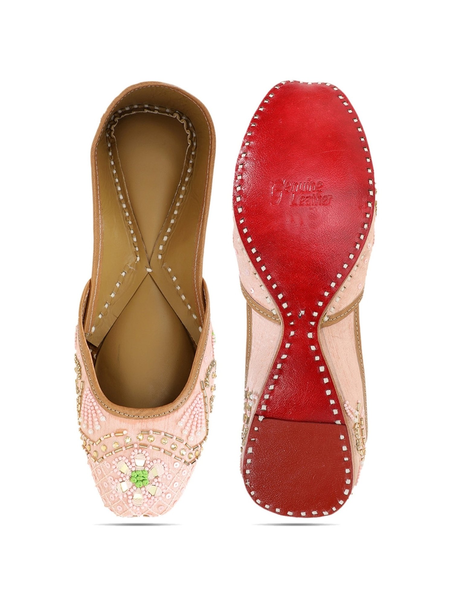 NR by Nidhi Rathi Women's Pink Ethnic Juttis
