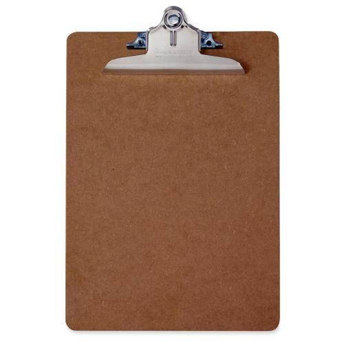 Saunders Hardboard Clipboard Letter 9"x1/8"x12-1/2" Brown 05612