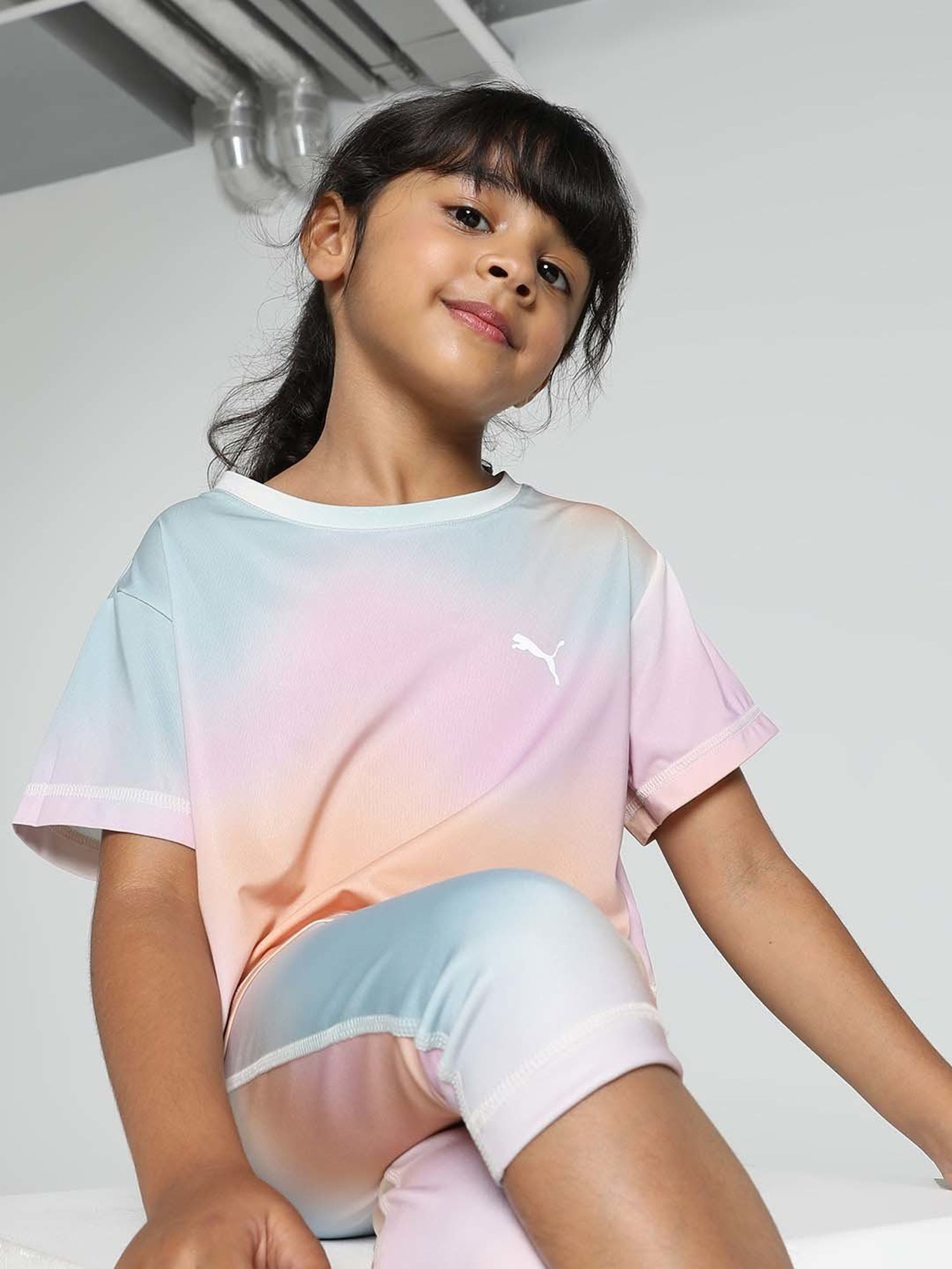 Puma Kids TRAIN FAVORITE Multicolor Logo Tee