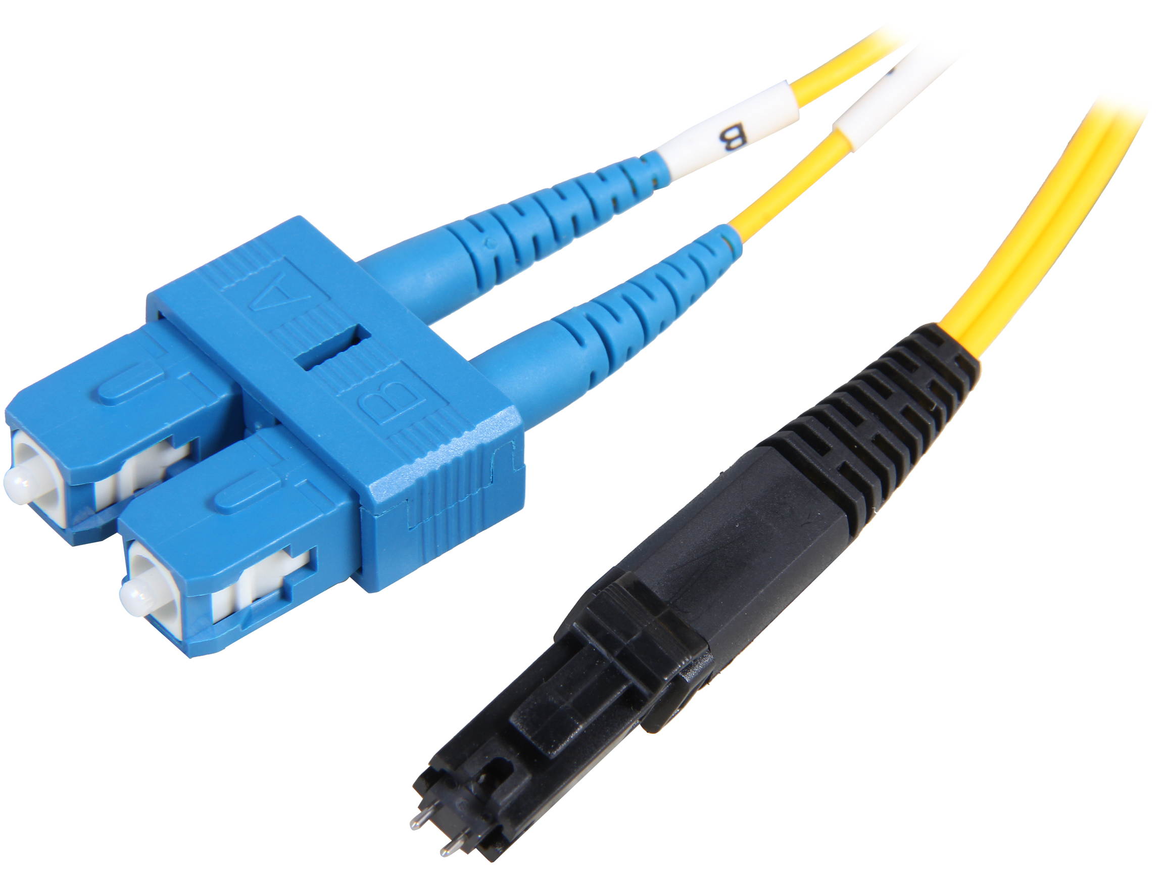Coboc CY-OS1-MTRJ/SC-5 16.4 ft. Fiber Optic Cable, MTRJ (Male)/SC, Single Mode, Duplex (9/125 Type) - Yellow