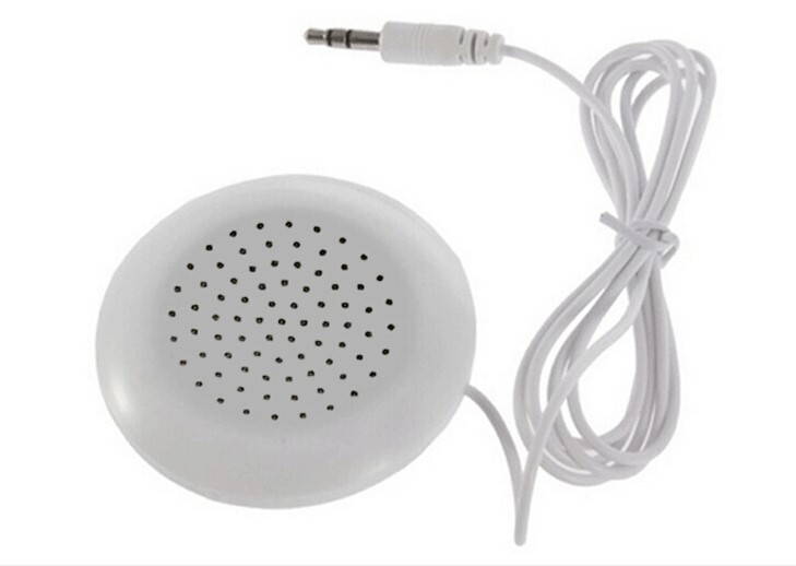 F06085 Mini 3.5mm Pillow Speaker for MP3 / MP4 Music Player Color White
