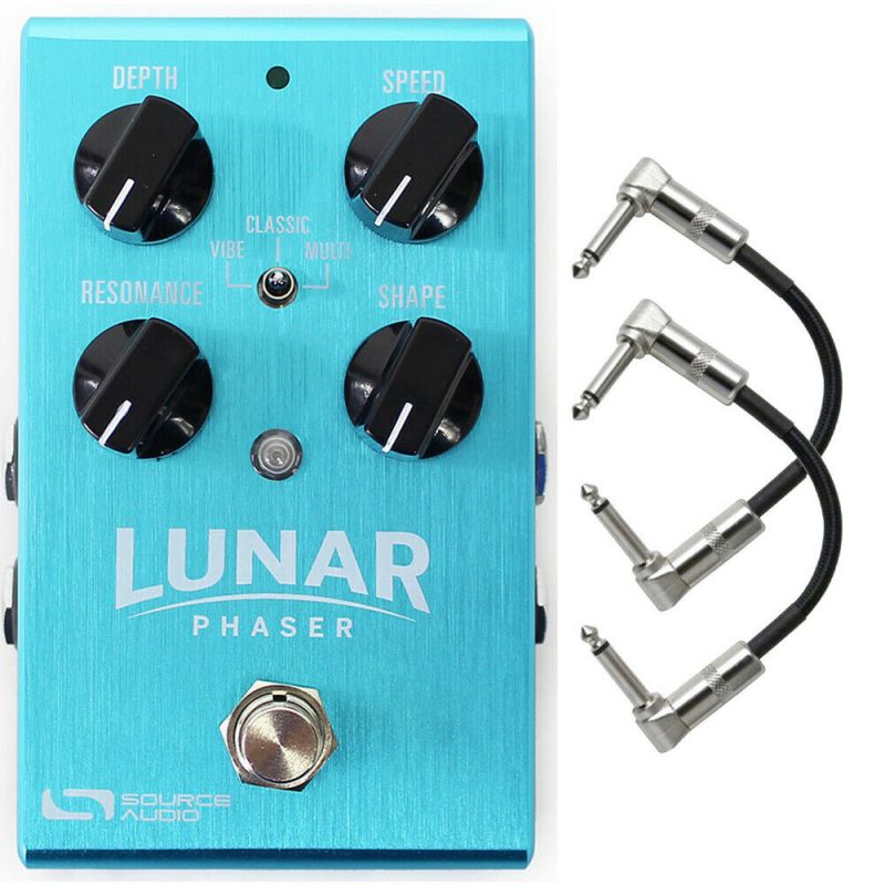 Source Audio SA241 Lunar Phaser One Series Guitar Effect Pedal with Patch Cables