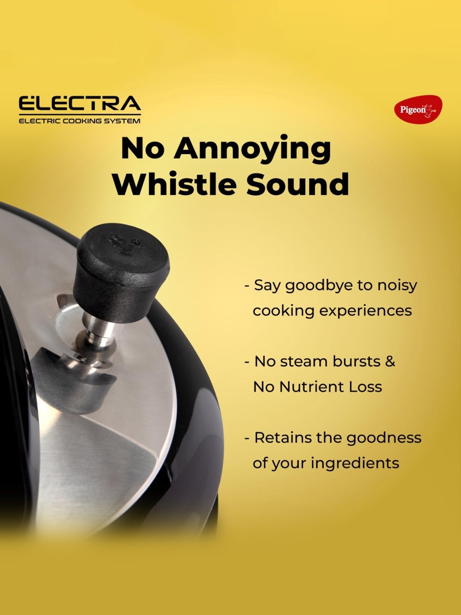 Pigeon Air Fryer 1200W, 6L with Touch Control & 8 Pre-Set Menu (Black)