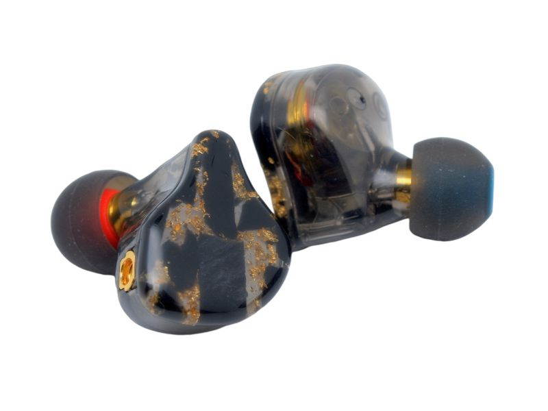 ApeSonic Rain-JET (In Ear Earbuds): Hybrid Balanced Armature & Dynamic Drivers, High Resolution, Synthetic Resin Shell, MMCX Connect - Cable Changeable, Hi-Fi & Premium Sound, Black Marble Color