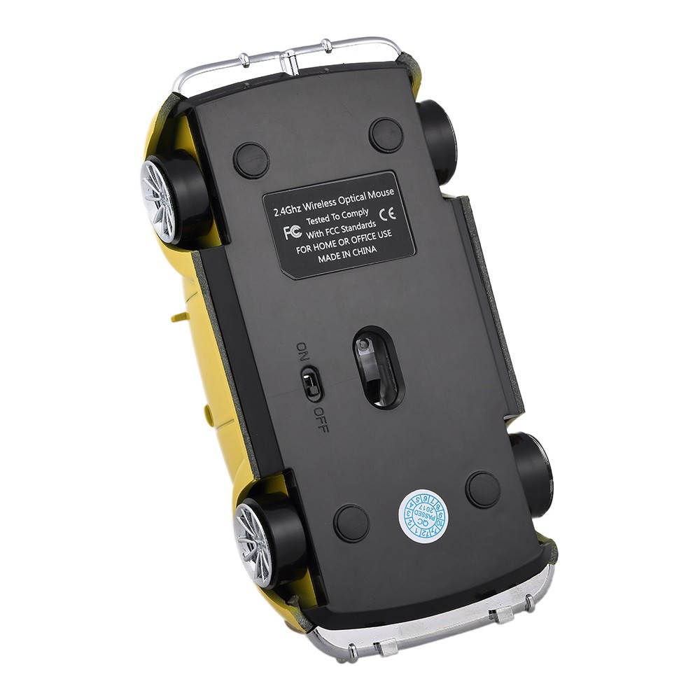 2.4G Wireless Car Mouse USB Computer Mice Car Shape 1000 DPI with LED Light Receiver for PC Laptop