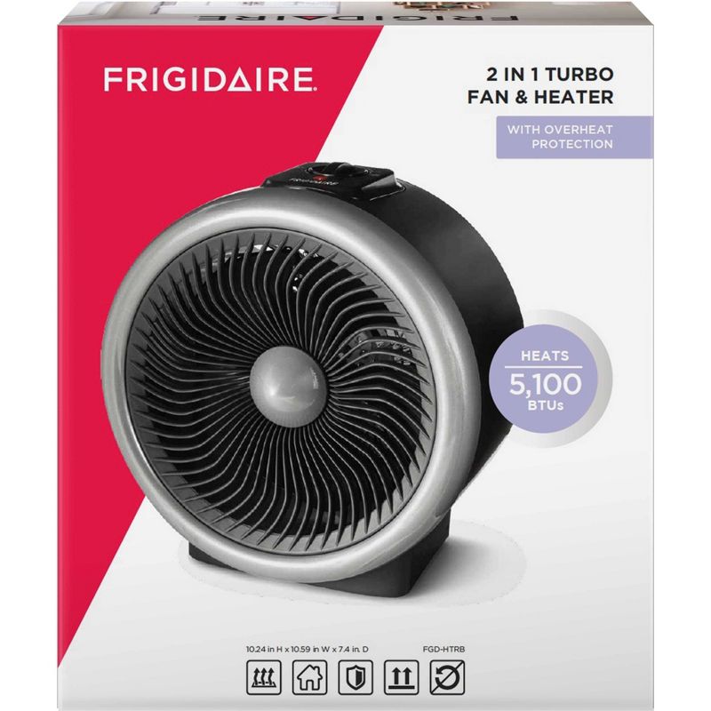 Frigidaire 2-in-1 Turbo Fan & Heater Black