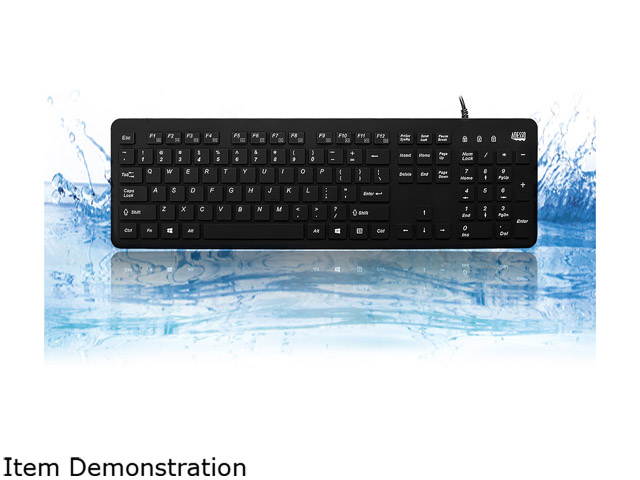 Adesso Antimicrobial Waterproof Desktop Keyboard Keyboard