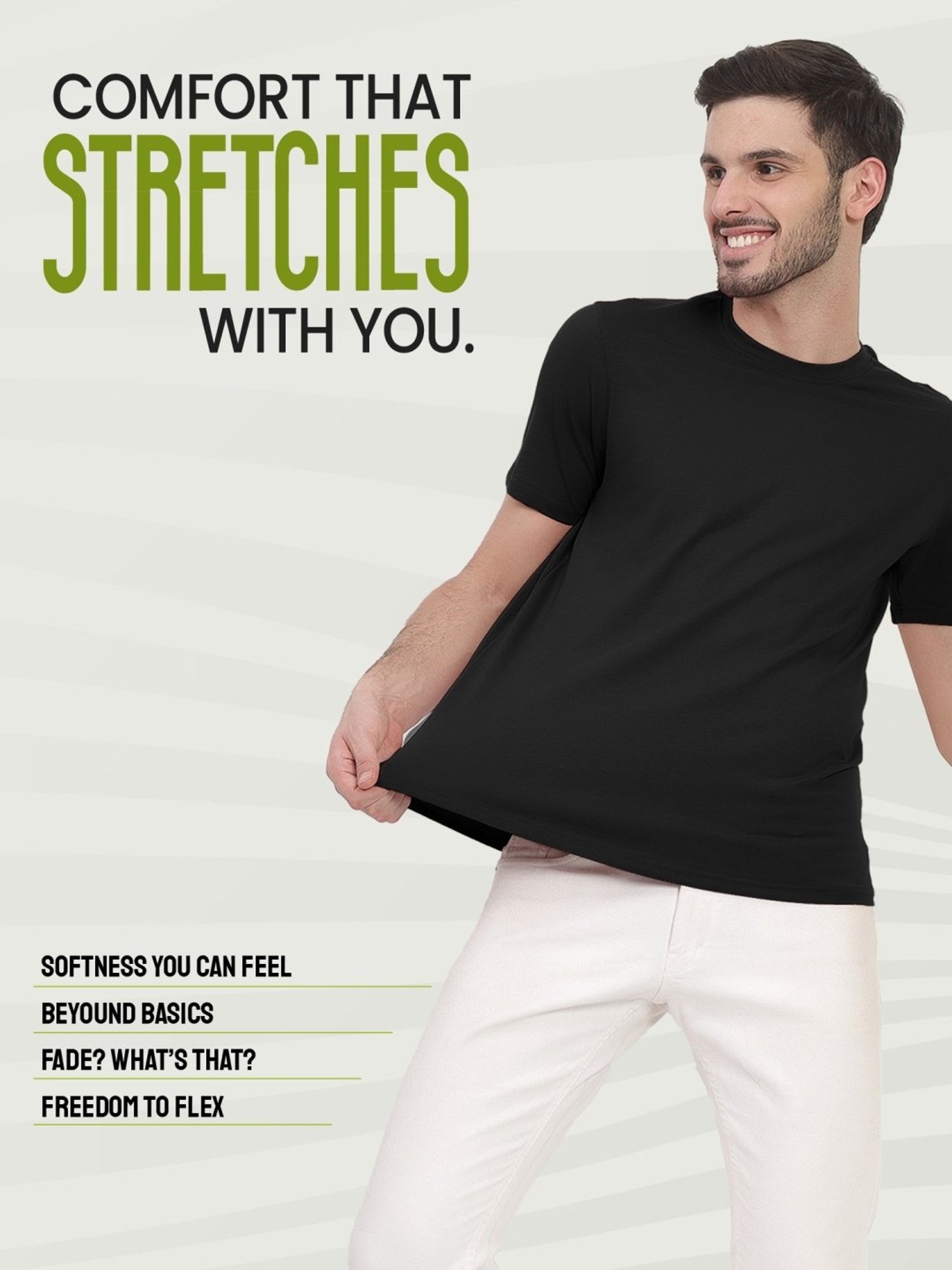 Freecultr Carbon Black & Moss Green Cotton Regular Fit T-Shirt - Pack Of 2