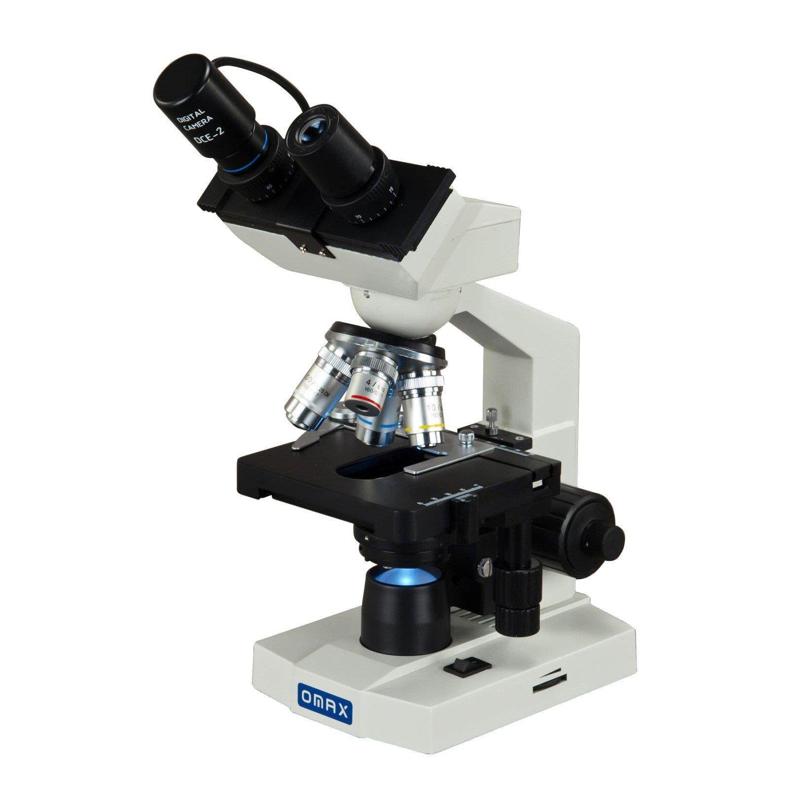 OMAX 40X-1000X Digital Lab LED Binocular Compound Microscope with Double Layer Mechanical Stage and USB Digital Camera