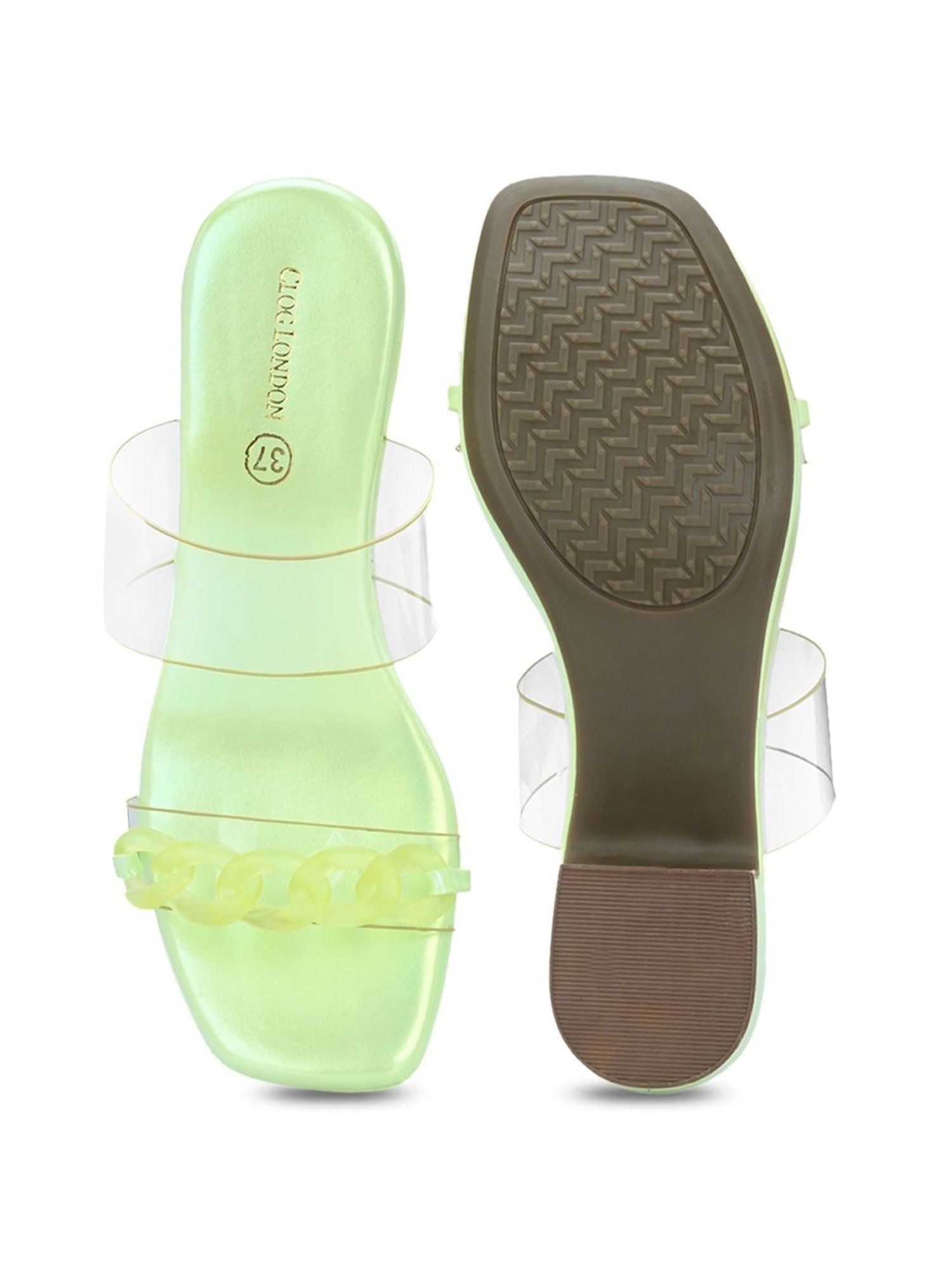 Clog London Women's Green Casual Sandals