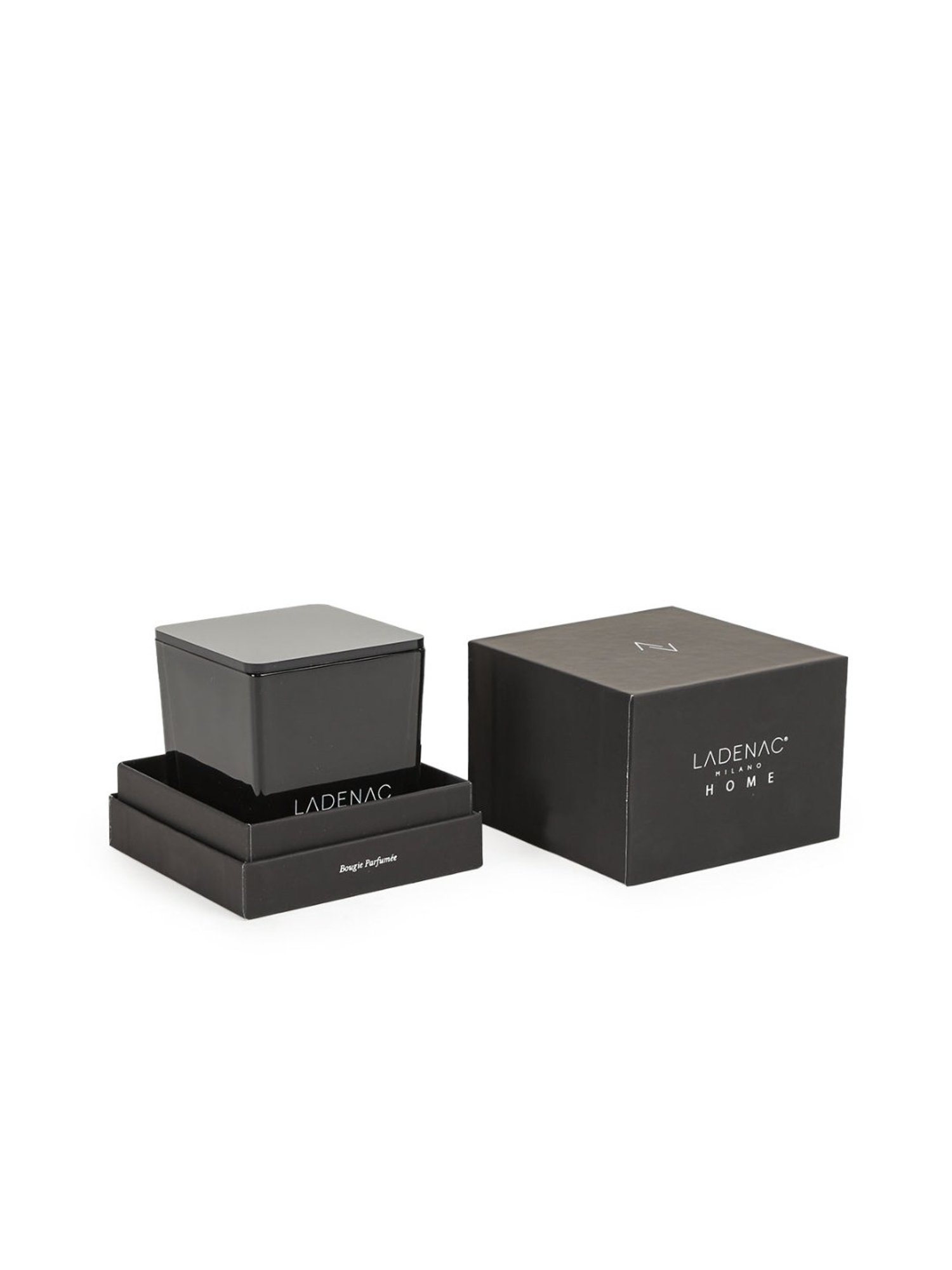 Home4U Ladenac Minimal Isles Eoliennes Black Square Wax Small Jar Candle