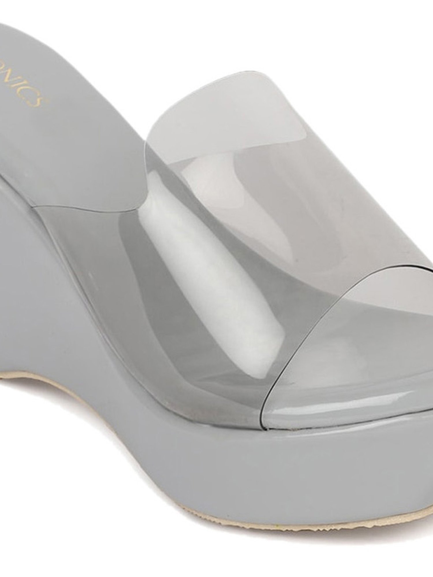 Iconics Women's Grey Casual Wedges