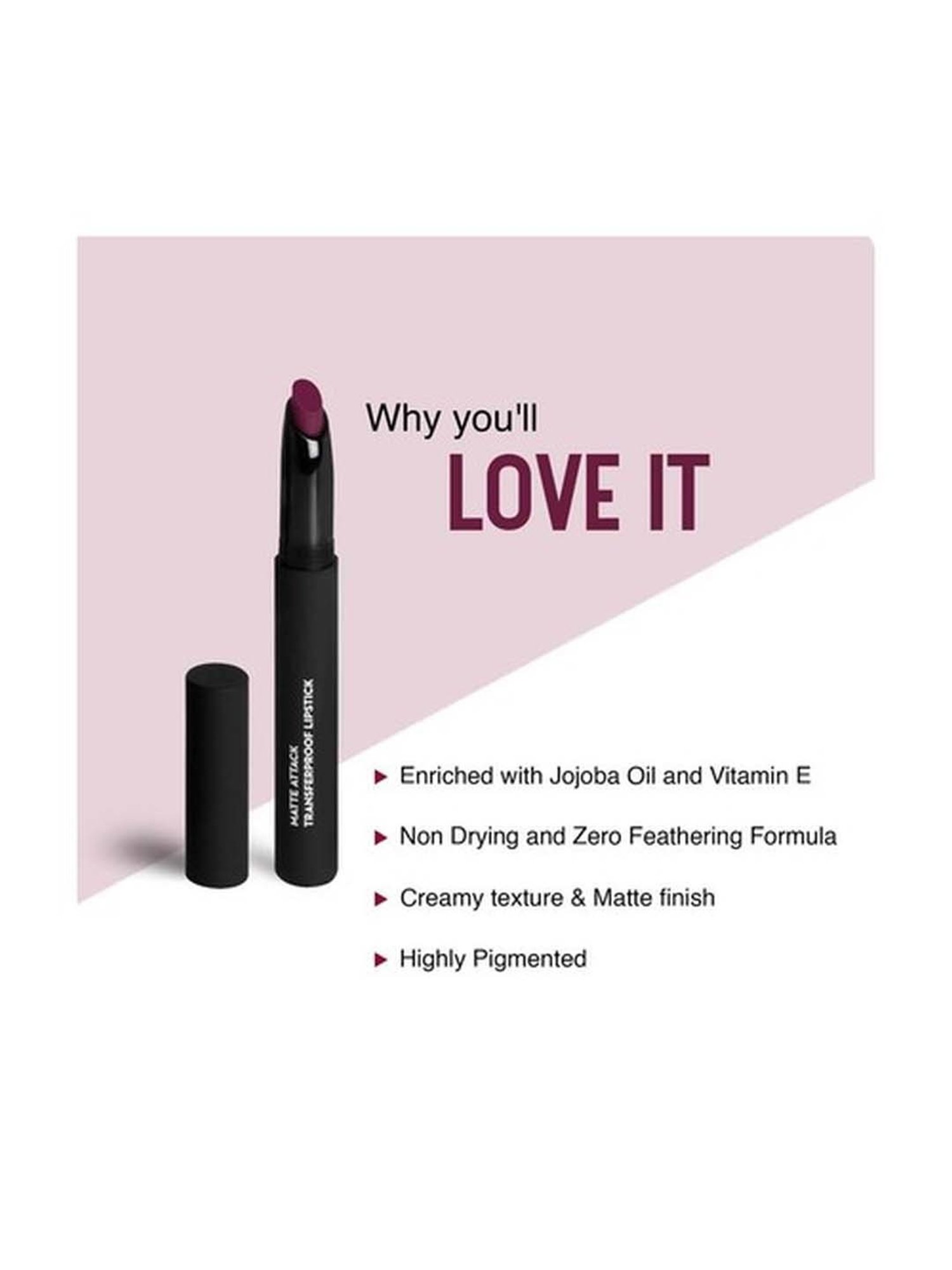 Sugar Cosmetics Matte Attack Transferproof Lipstick 08 Daft Pink - 2 gm