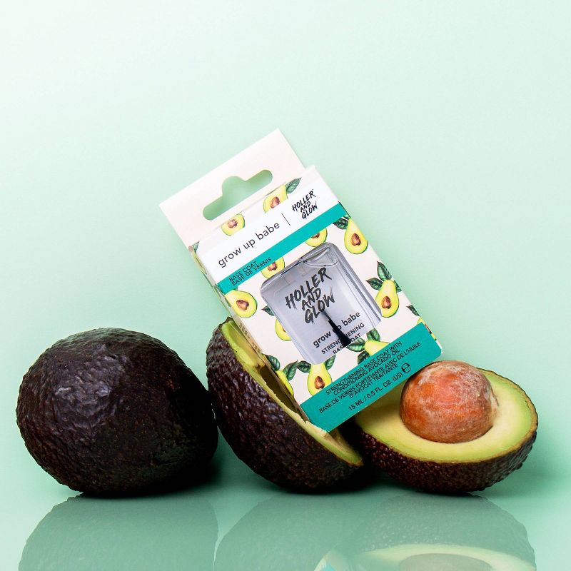 Holler and Glow Grow Up Babe Strengthening Base Coat - 0.5 fl oz