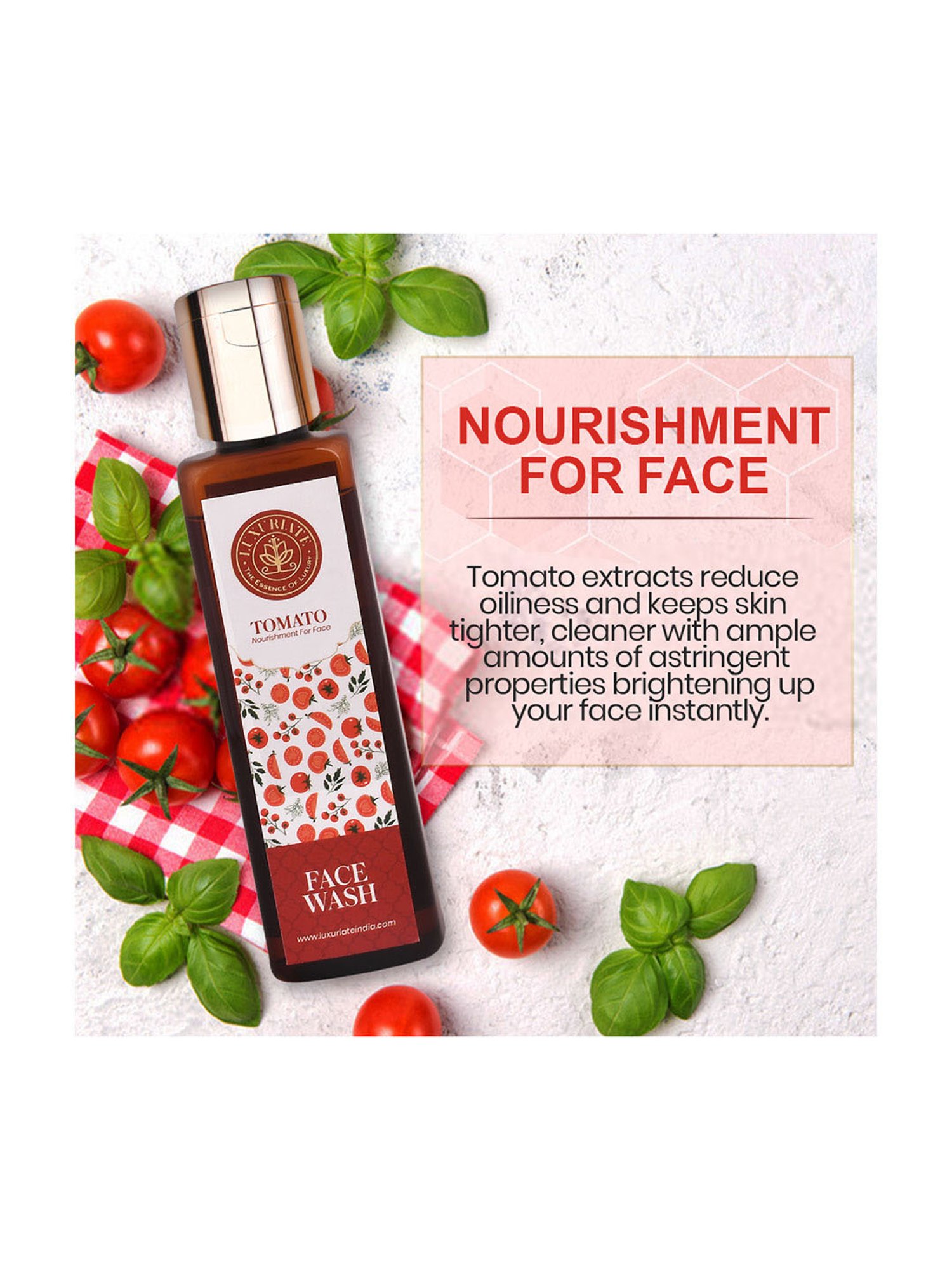 Luxuriate Lavender Soap and Tomato Face Wash Cleanser Combo