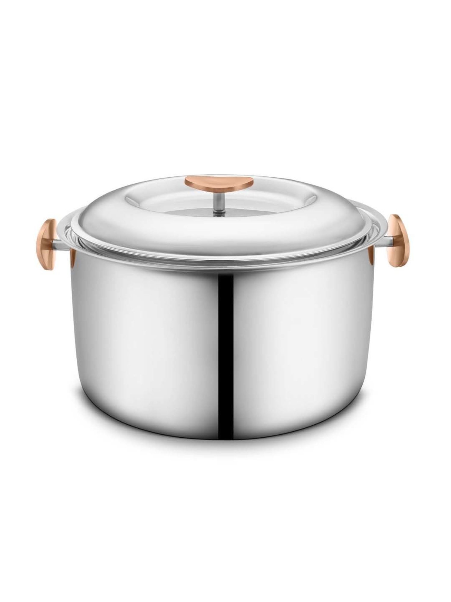 FnS Naples Silver Stainless Steel Casserole With Lid (2.2 L)