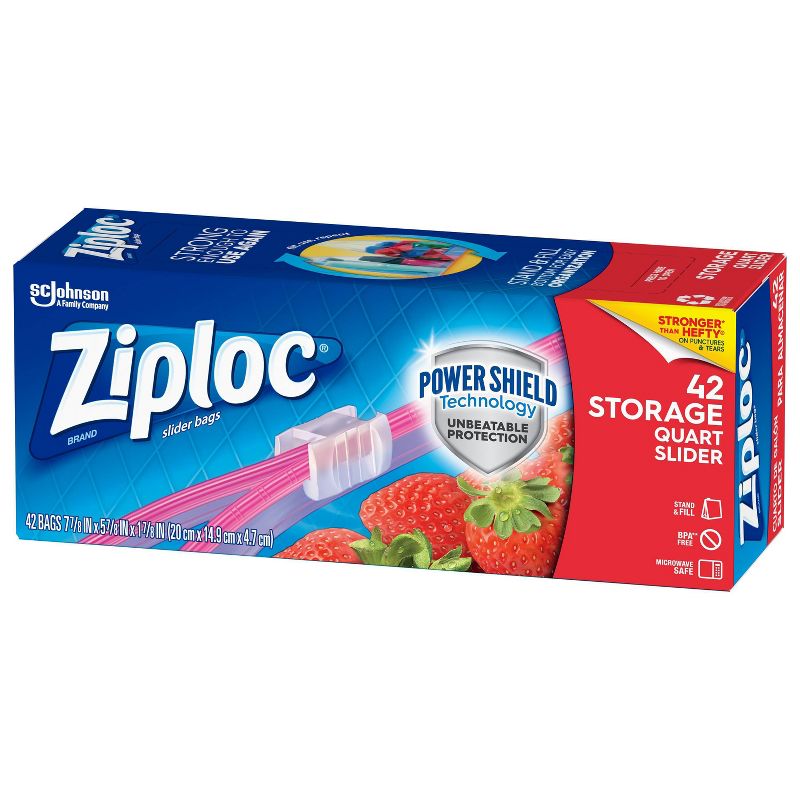Ziploc Slider Quart Storage Bags - 42ct