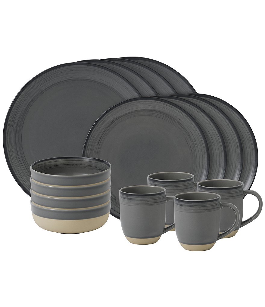 ED Ellen DeGeneres Crafted by Royal Doulton Brushed Glaze 16-Piece Dinnerware Set