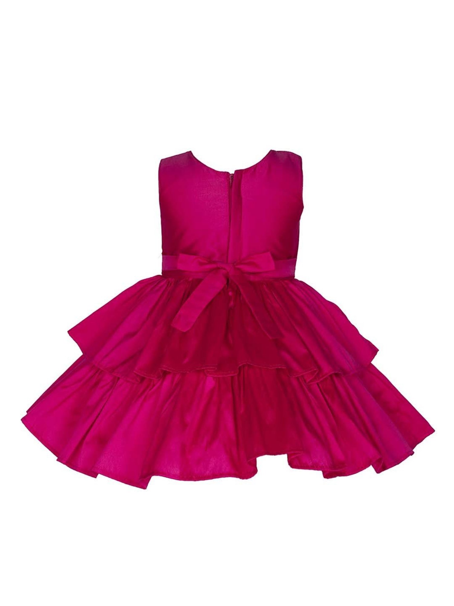 The Magic Wand Kids Fuchsia Pink Applique Dress