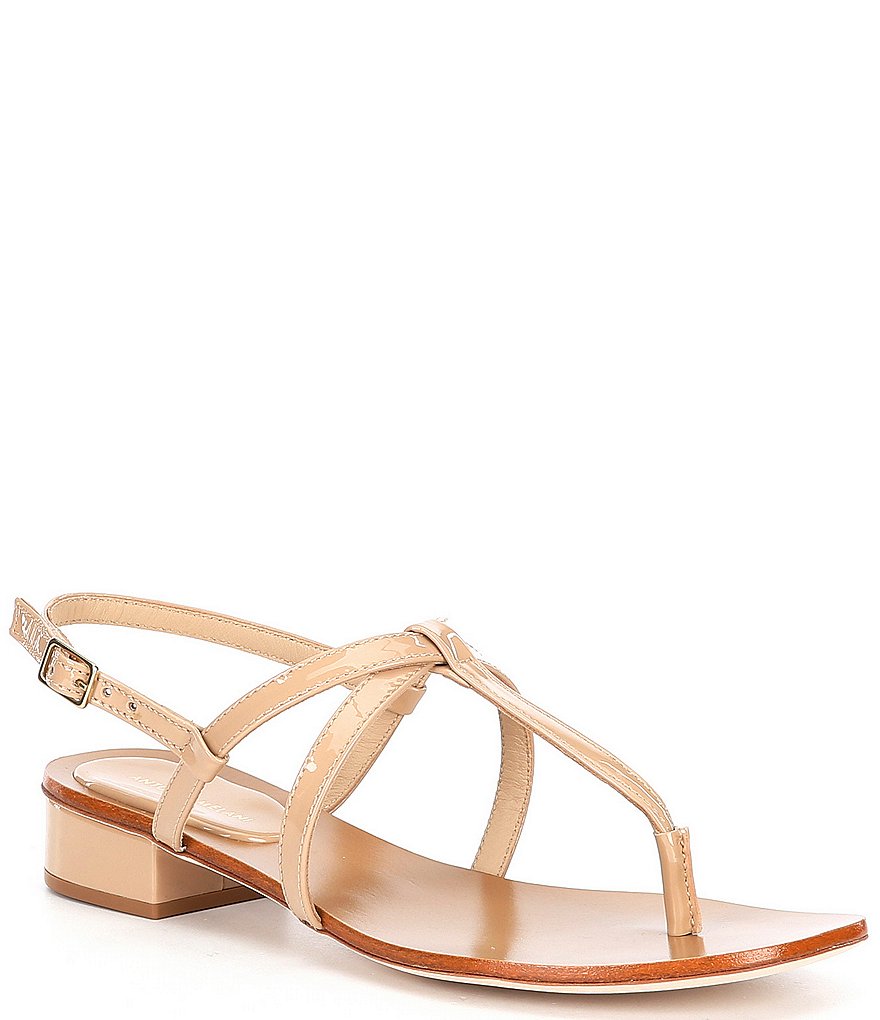 Antonio Melani Sabbina Patent Leather Thong Dress Sandals
