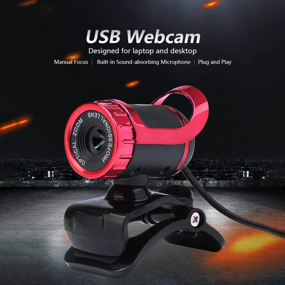 Desktop Webcam USB 2.0 Web Cam Laptop camera Built-in Sound-absorbing Microphone Video Call Webcam for PC Laptop Silver