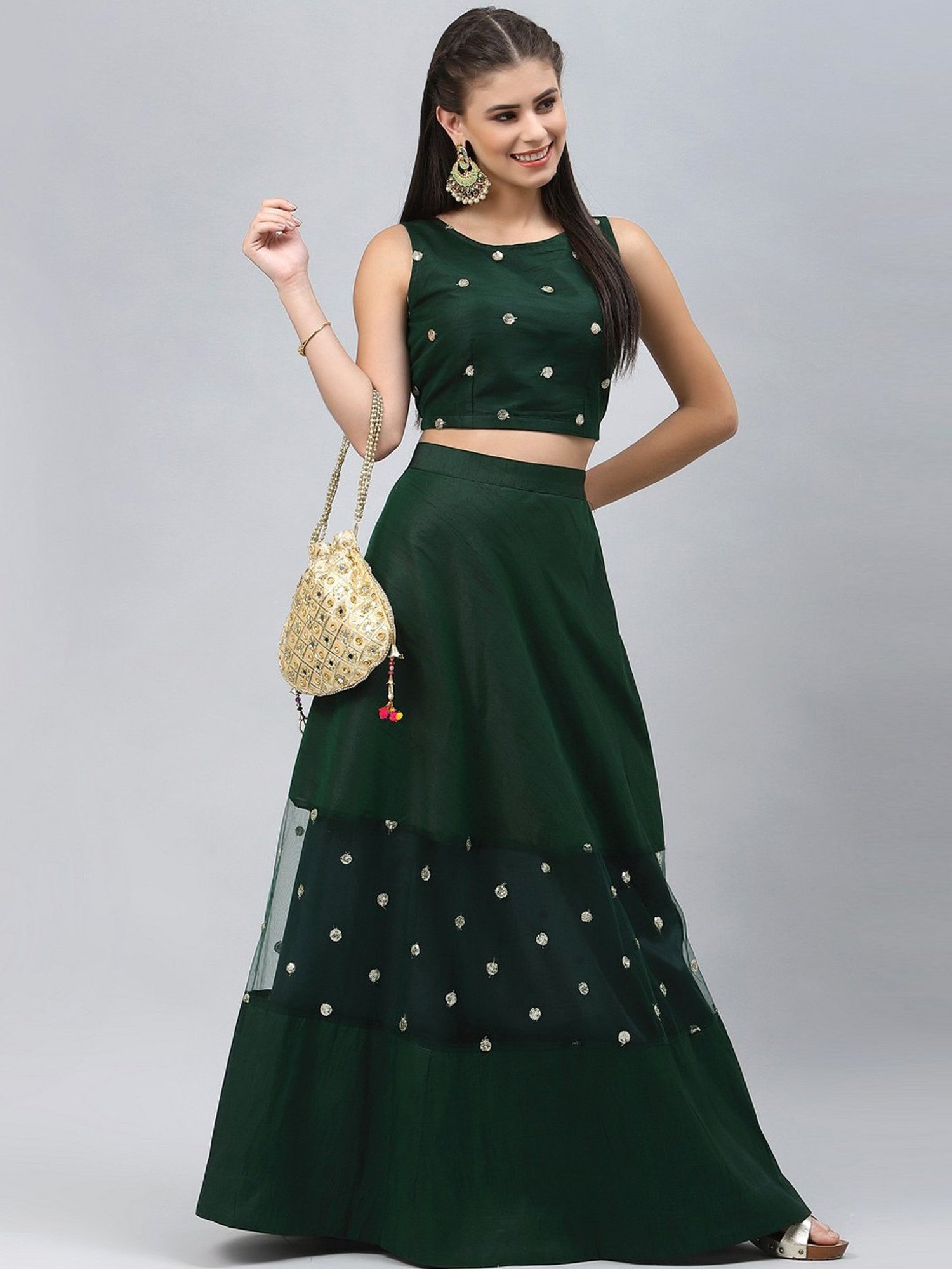 studiorasa Green Embellished Choli