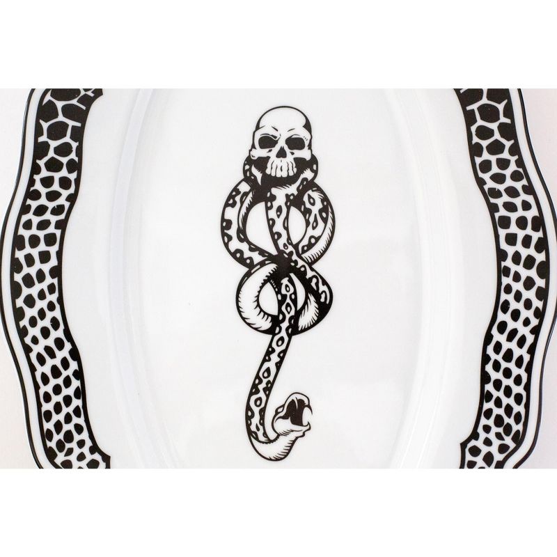 Robe Factory LLC Harry Potter Voldemort Death Eater Ceramic Large Serving Platter | 14-Inch Plate
