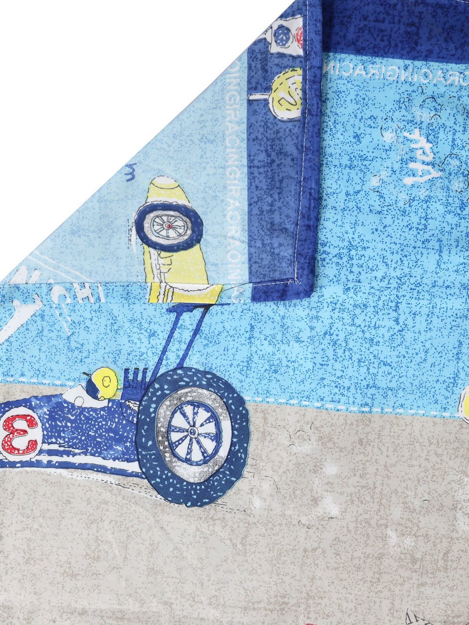 Klotthe Printed Sky Blue 210 TC Cotton Blend King 2 Bed Sheets with 4 Pillow Covers