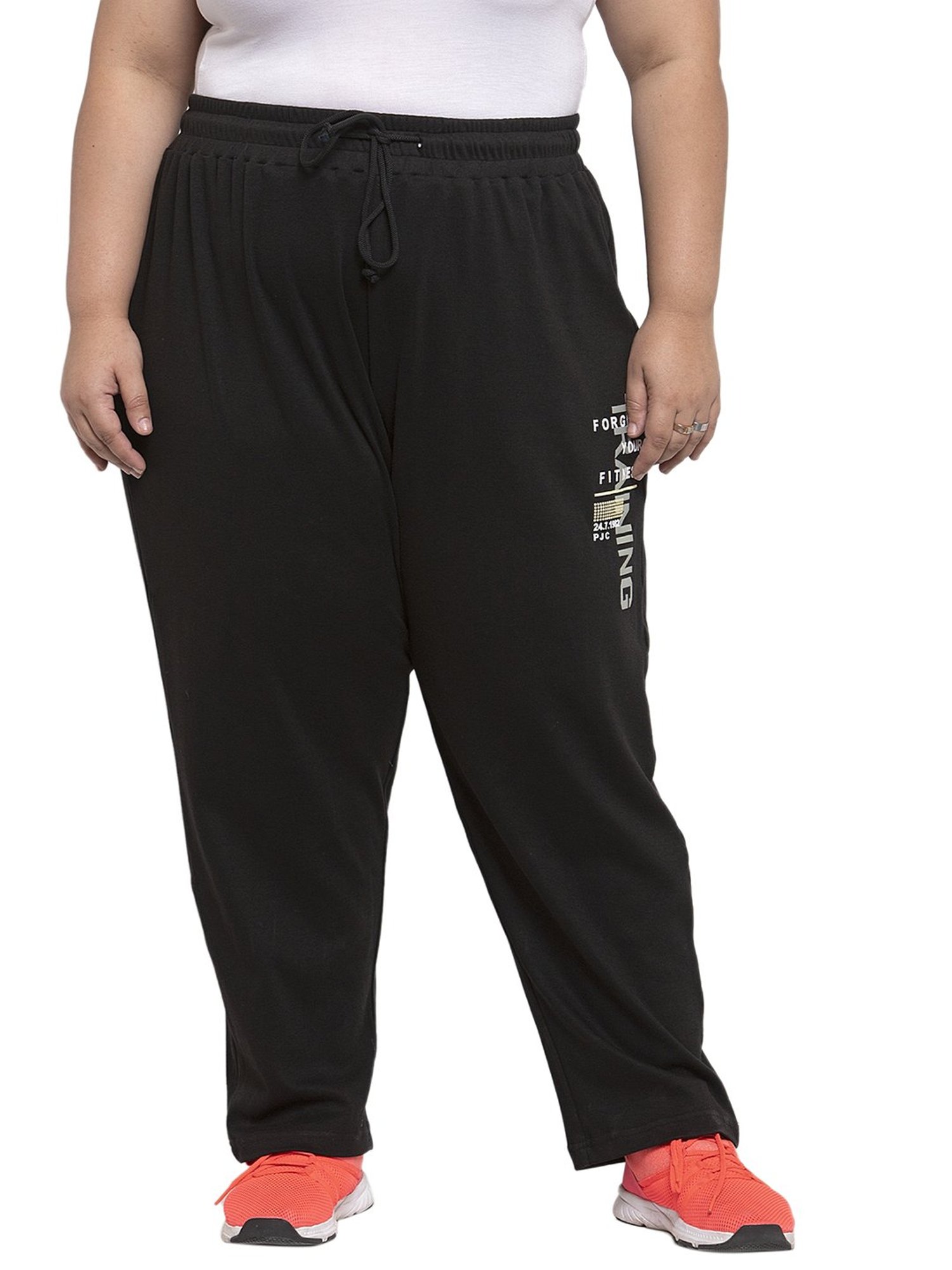 Melon by PlusS Black Cotton Trackpants