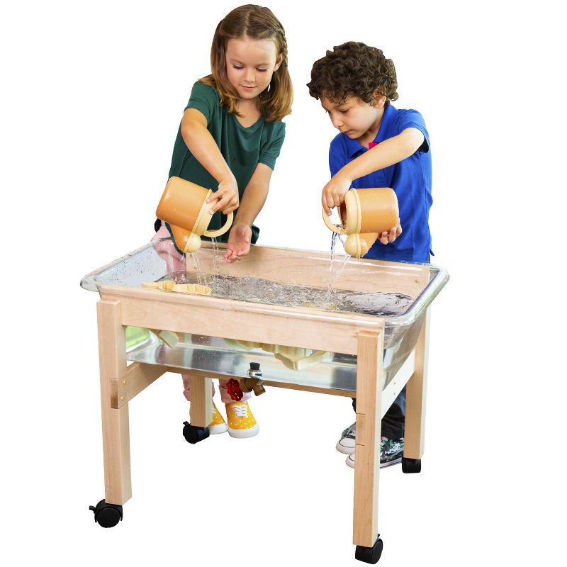 Childcraft Mobile Mini Sand and Water Table Without Cover, 30 x 19-1/4 x 22-1/8 Inches