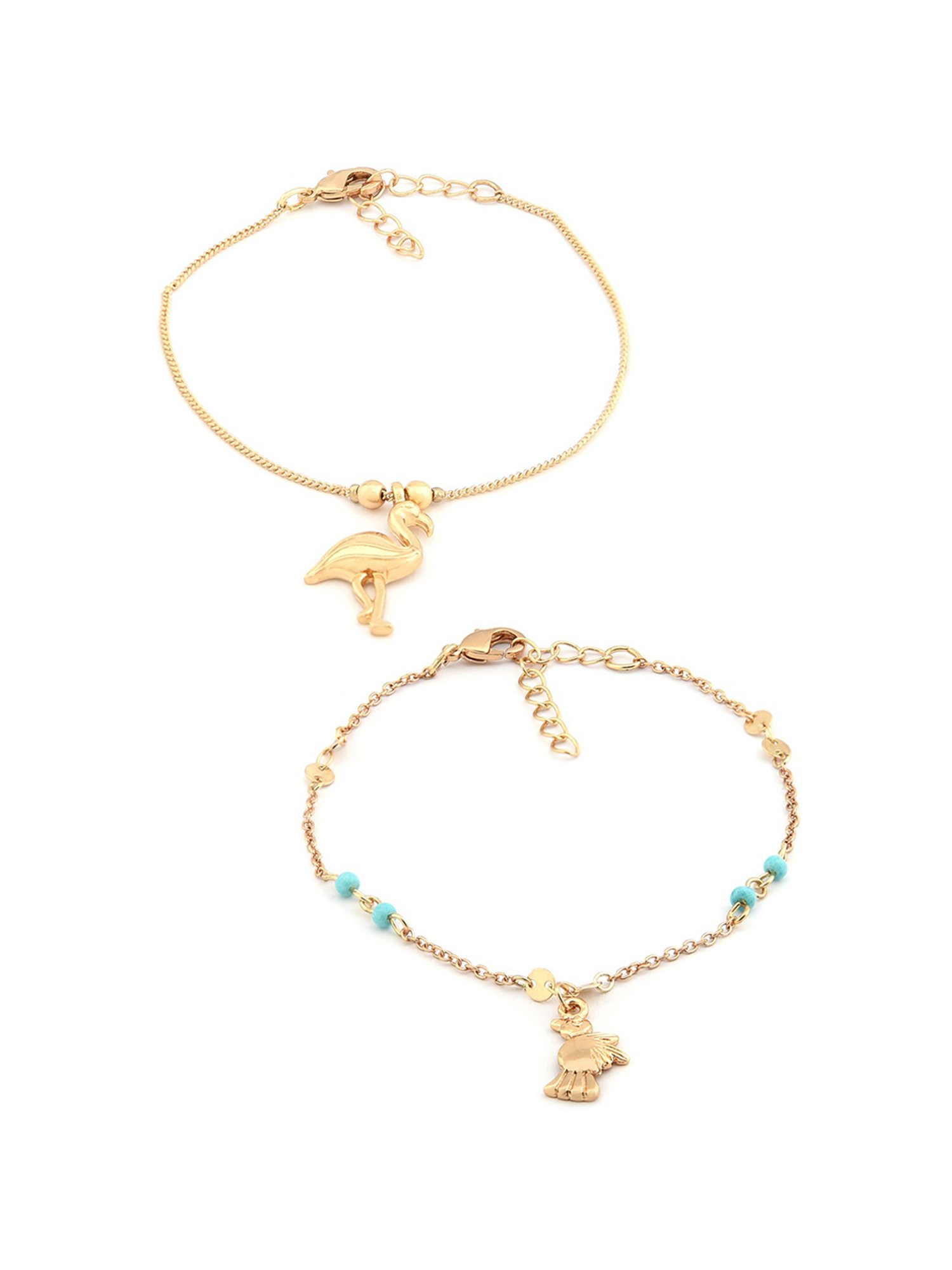 Zaveri Pearls Set of 7 Gold Tone Contemporary Classy Stackable Bracelets-ZPFK11578