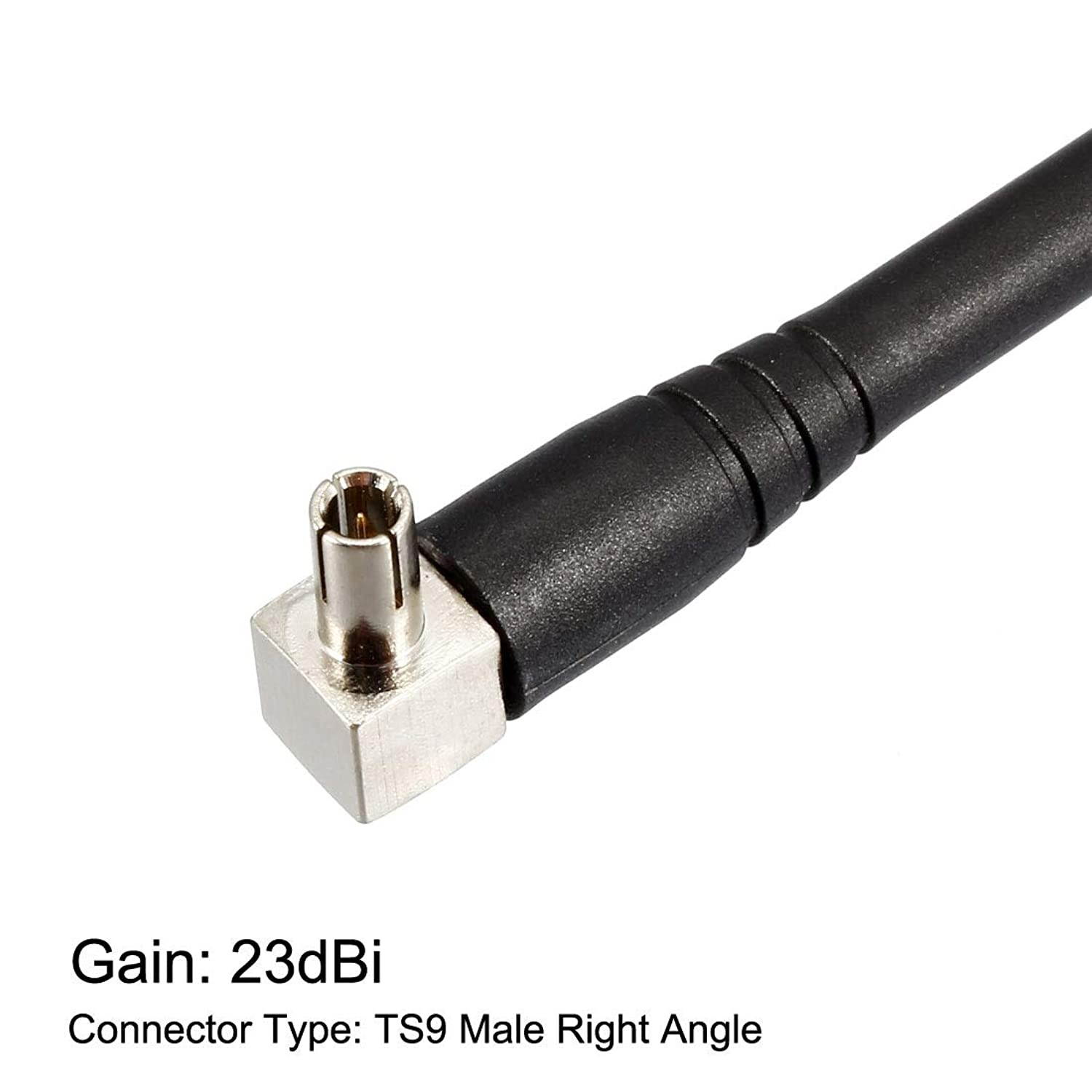 uxcell GSM GPRS WCDMA LTE Antenna 3G 4G 3dBi 700-2700MHz TS9 Male Right Angle Connector Omni Directional 2Pcs