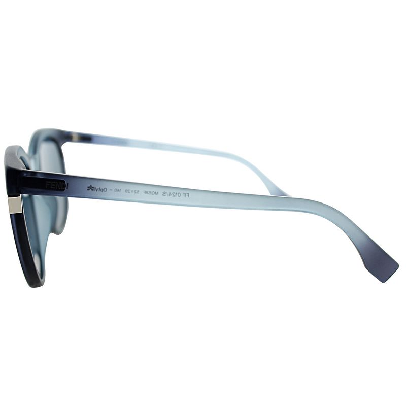 Fendi Fendi Angle  MQS Womens Square Sunglasses Transparent Azure 52mm