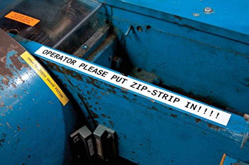 Brady High Adhesion Vinyl Label Tape (M71C-2000-595-WT) - Black on White Vinyl Film - Compatible with BMP71 Label Printer - 50' Length, 2" Width (M71C-2000-595-WT)