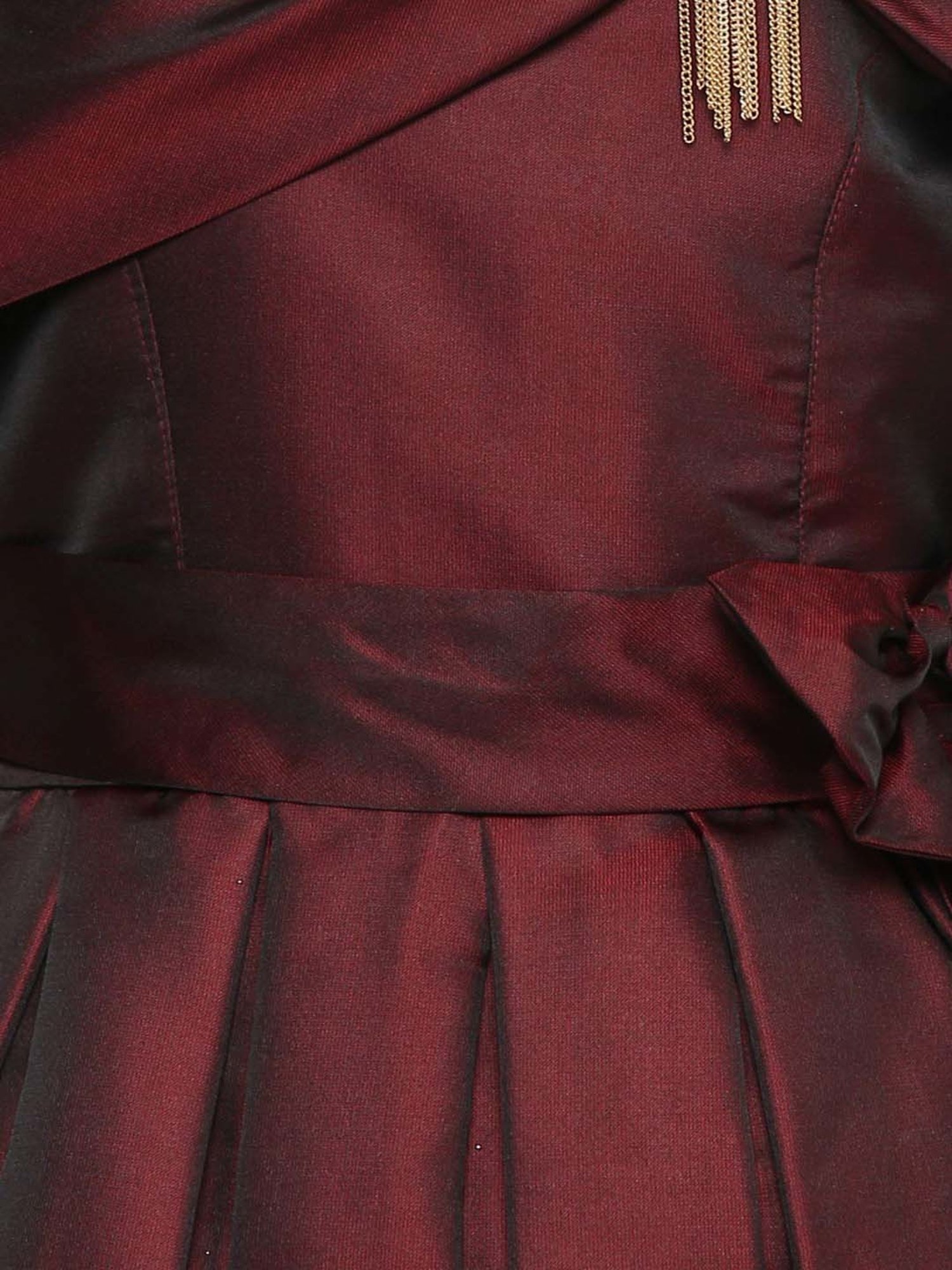 AJ Dezines Kids Maroon Regular Fit Gown