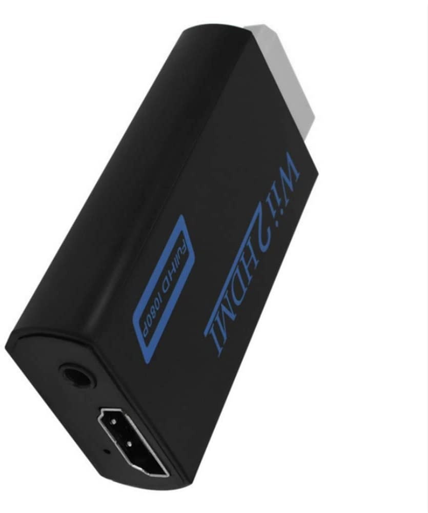 hudiemm0B HDMI Converter, Mini 3.5mm Audio Output for Wii to HDMI 720P 1080P HD Video Converter Adapter