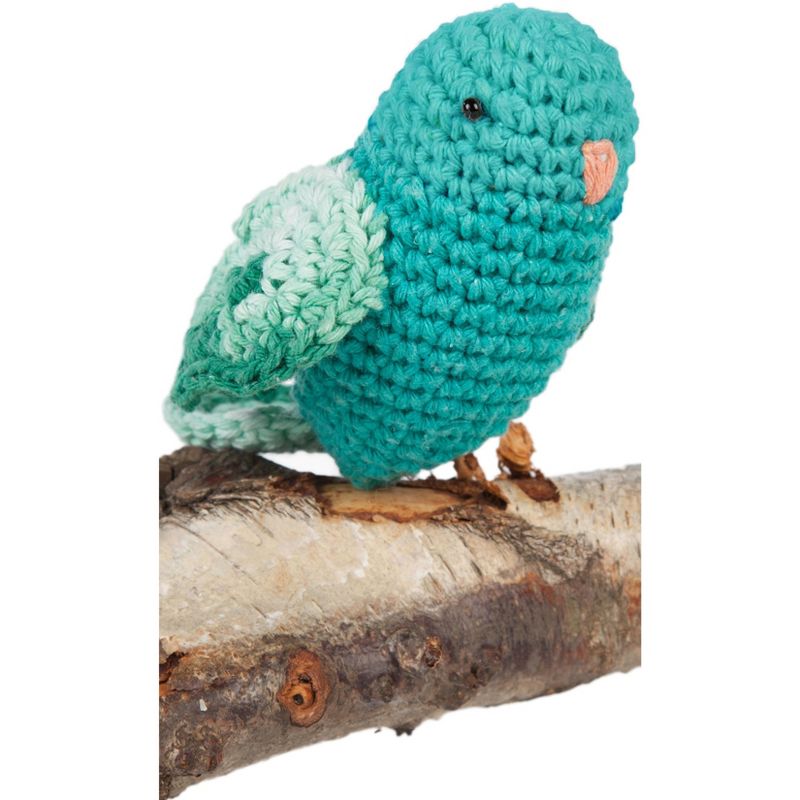 Hoooked Love Bird Yarn Kit W/Eco Barbante Yarn-Turquoise