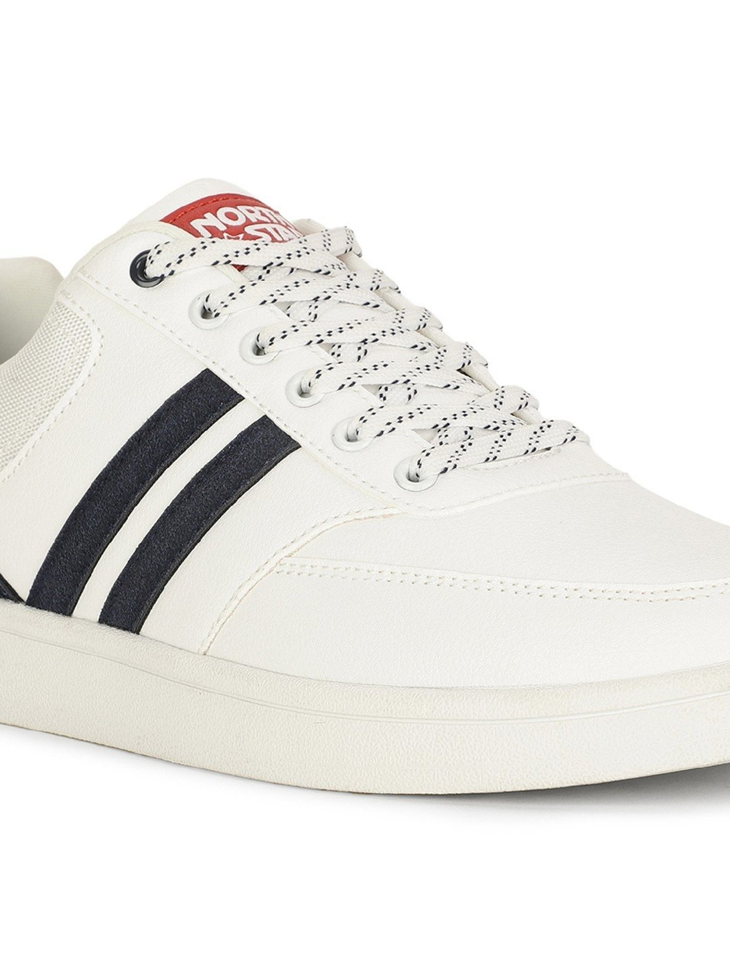 North Star by Bata Men's White Casual Sneakers