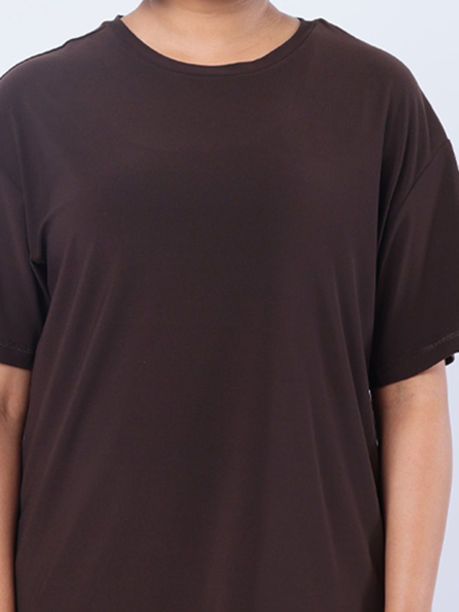 BlissClub Women Brown The Breezy Boyfriend Tee