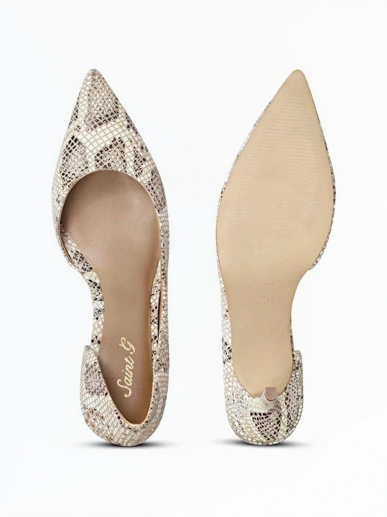 Saint G Women's Beige D'orsay Stilettos