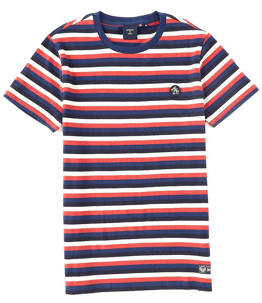 Superdry Collegiate Applique Short-Sleeve Striped Tee