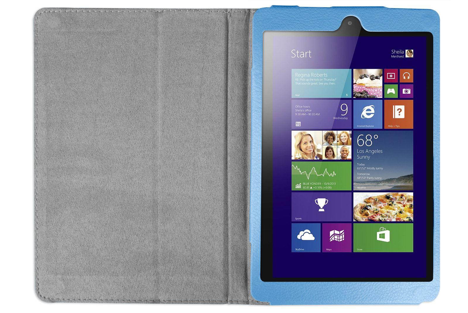 Hellfire Trading Magnetic PU Leather Case Cover for Lenovo MiiX 3 7.85" Tablet - Blue